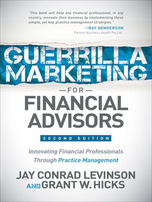 Title details for Guerrilla Marketing for Financial Advisors by Jay Conrad Levinson - Available